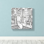 Kühne und leichte Katze #18 Leinwanddruck (Insitu (Holzboden))