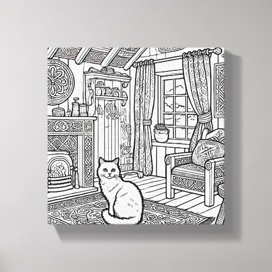 Kühne und leichte Katze #18 Leinwanddruck (Vorderseite)