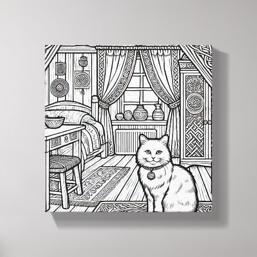 Kühne und leichte Katze #19 Leinwanddruck (Vorderseite)