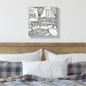 Kühne und leichte Katze #20 Leinwanddruck (Insitu (Schlafzimmer))