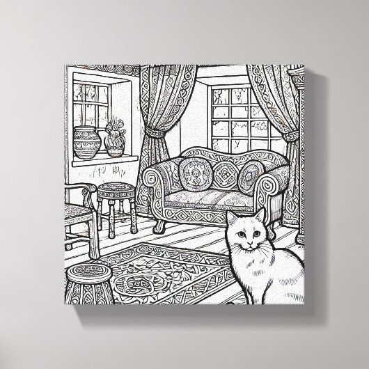 Kühne und leichte Katze #20 Leinwanddruck (Vorderseite)