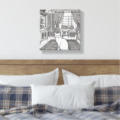 Kühne und leichte Katze #21 Leinwanddruck (Insitu (Schlafzimmer))