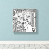 Kühne und leichte Katze #23 Leinwanddruck (Insitu (Holzboden))