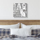 Kühne und leichte Katze #27 Leinwanddruck (Insitu (Schlafzimmer))