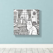 Kühne und leichte Katze #27 Leinwanddruck (Insitu (Holzboden))