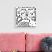 Kühne und leichte Katze #41 Leinwanddruck (Insitu (Wohnzimmer))