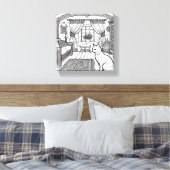 Kühne und leichte Katze #41 Leinwanddruck (Insitu (Schlafzimmer))