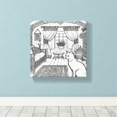 Kühne und leichte Katze #41 Leinwanddruck (Insitu (Holzboden))