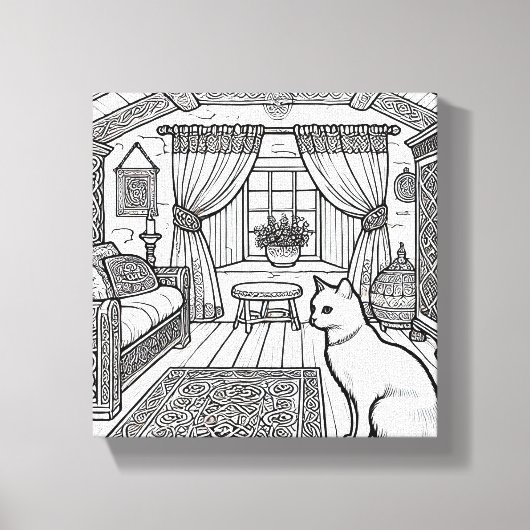 Kühne und leichte Katze #41 Leinwanddruck (Vorderseite)