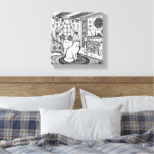 Kühne und leichte Katze #43 Leinwanddruck (Insitu (Schlafzimmer))