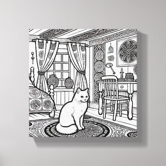 Kühne und leichte Katze #43 Leinwanddruck (Vorderseite)