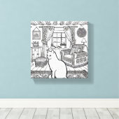 Kühne und leichte Katze #46 Leinwanddruck (Insitu (Holzboden))