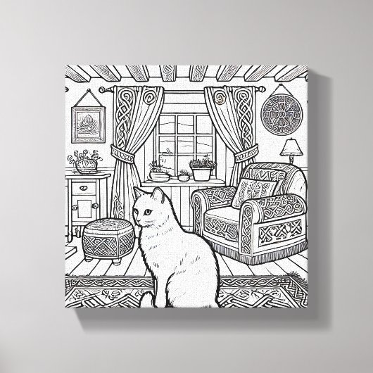 Kühne und leichte Katze #46 Leinwanddruck (Vorderseite)