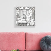 Kühne und leichte Katze #47 Leinwanddruck (Insitu (Wohnzimmer))