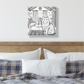 Kühne und leichte Katze #47 Leinwanddruck (Insitu (Schlafzimmer))