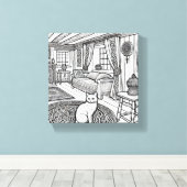 Kühne und leichte Katze #50 Leinwanddruck (Insitu (Holzboden))