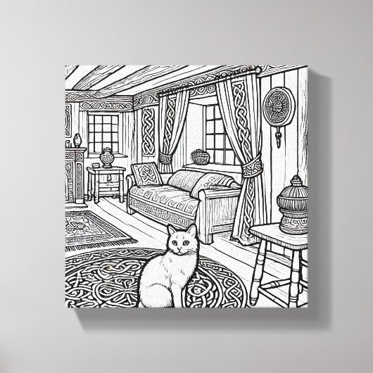 Kühne und leichte Katze #50 Leinwanddruck (Vorderseite)