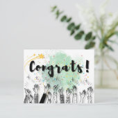 Kühne und lustige Glückwunsch feiern Postkarte (Stehend Vorderseite)