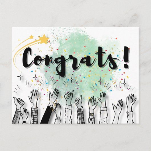 Kühne und lustige Glückwunsch feiern Postkarte (Vorderseite)