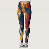 Kühne und moderne Muster - Geometrische Fusion Leggings (Vorderseite)