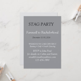 Kühne und stilvolle STAG-Party Einladung