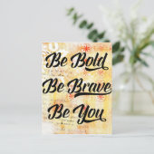 Kühne und tapfer sein postkarte (Stehend Vorderseite)