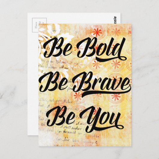 Kühne und tapfer sein postkarte (Vorne/Hinten)