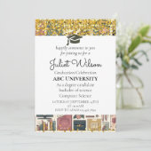 Kühne Uni eleganter Abschluss Einladung (Stehend Vorderseite)