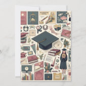 Kühne Uni eleganter Abschluss Einladung (Rückseite)