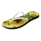 Kühne Vintage Sonnenblumen Badesandalen (Schrägansicht)