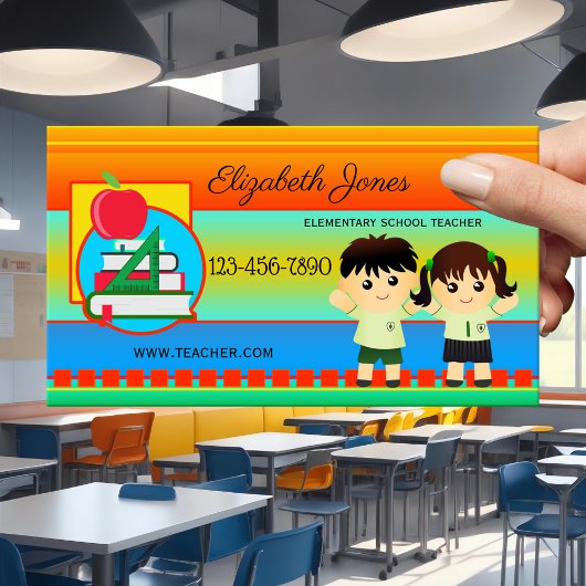 kühne Visitenkarte für Grundschullehrer Terminkarte