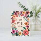 Kühne Wasserfarbe Florals GUT BALD KUNST Postkarte (Stehend Vorderseite)