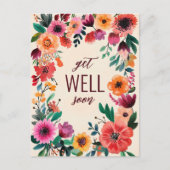 Kühne Wasserfarbe Florals GUT BALD KUNST Postkarte (Vorderseite)