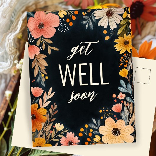 Kühne Wasserfarbe Florals GUT BALD KUNST Postkarte