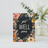 Kühne Wasserfarbe Florals GUT BALD KUNST Postkarte (Stehend Vorderseite)