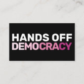 Kühne weibliche Protestkunst bringt Demokratie her Visitenkarte (Vorderseite)