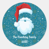 kühne Weihnachtsfeierlichkeiten Runder Aufkleber (Vorderseite)
