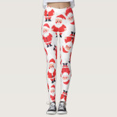 kühne Weihnachtsneuheit, rot und weiß Party Leggings (Vorderseite)