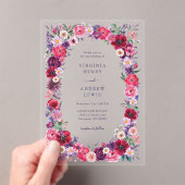 kühne Wildblume Hochzeit Acryleinladungen (Insitu (Handheld))
