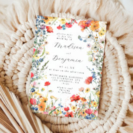 kühne Wildblume Hochzeit Einladung