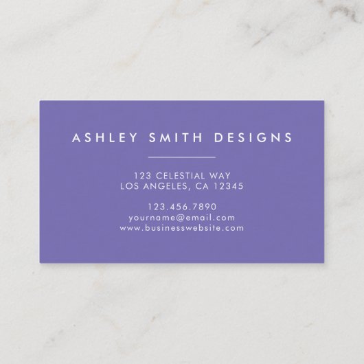 kühne Wildblume Visitenkarte (Rückseite)