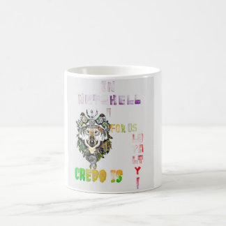 Kühne Wolf Design Coffee Cup. Trauzeugengeschenke Verwandlungstasse