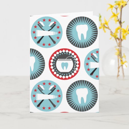 Kühne Zahnarztmuster - Zahnarzthygiene Karte (Gelbe Blume)