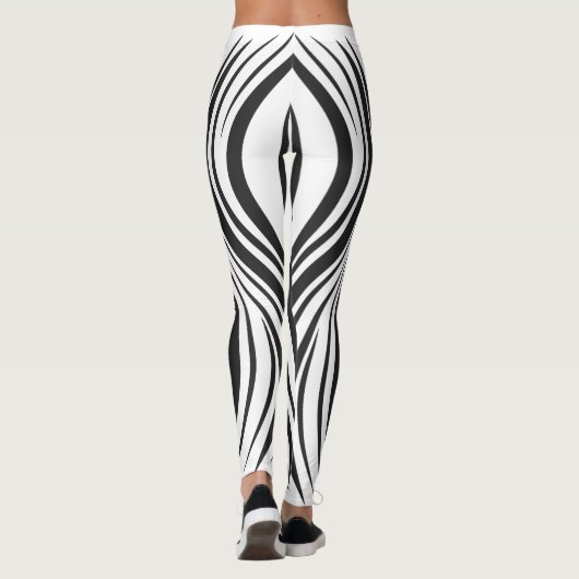 kühne Zebra Stripe Pattern Leggings (Rückseite)