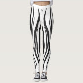 kühne Zebra Stripe Pattern Leggings (Vorderseite)