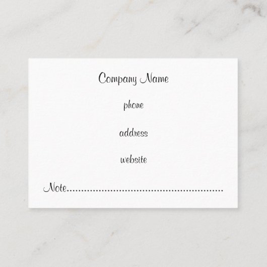 kühne Zebra-Visitenkarten Terminkarte (Rückseite)