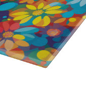 Kühne zeitgenössische florale Muster Vibrant Daisi Schneidebrett (Ecke)