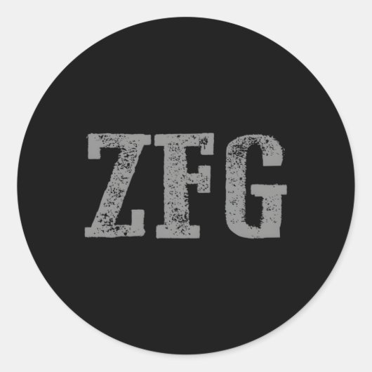 Kühne Zfg Zero F Cks gegeben Runder Aufkleber (Vorderseite)