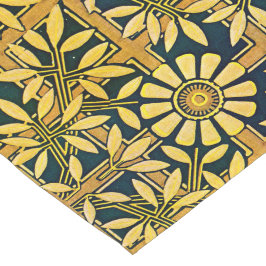 Kühne Zinnia auf einem Trellis in Gold Kurzer Tischläufer