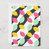 Kühne Zitronen farbige Fruchtdusche Einladung (Rückseite)